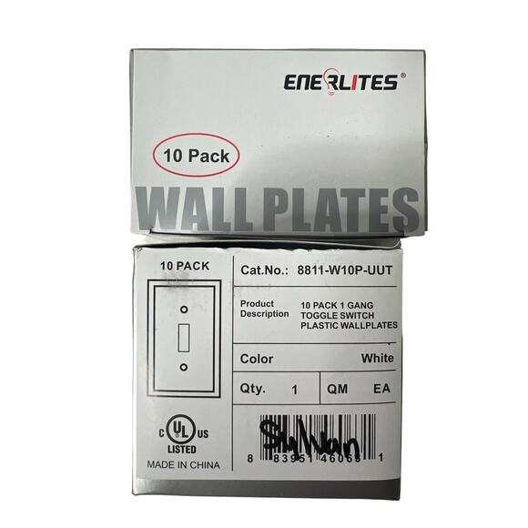 Enerlite Other - 2‎ Pack ENERLITES Light Switch Cover Plate, Size 1-Gang Plate